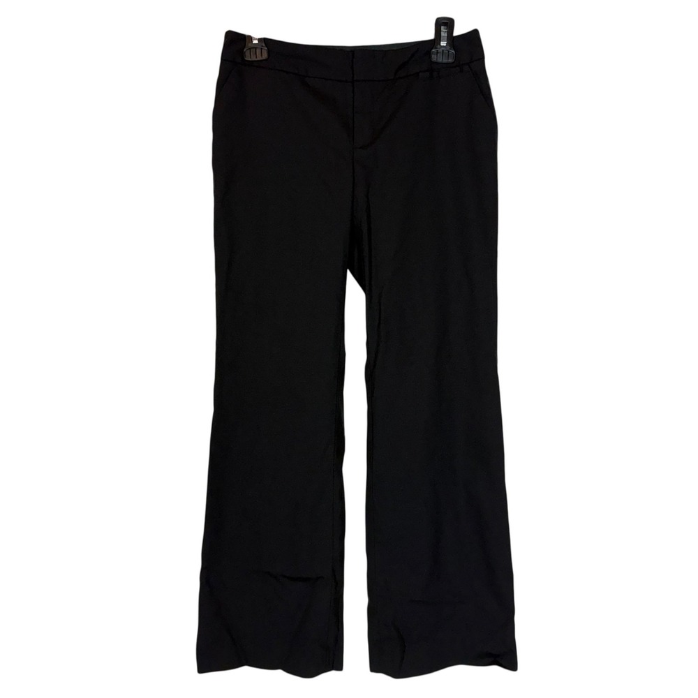 Banana Republic Pants Womens 4P Black Wool Blend Lined Straight Leg Dress Work